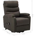 vidaXL Fauteuil Taupe Tissu