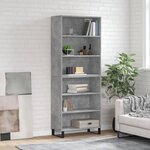 vidaXL Buffet gris béton 69 5x32 5x180 cm bois d'ingénierie