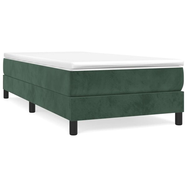 vidaXL Sommier à lattes de lit avec matelas Vert foncé 90x200 cm