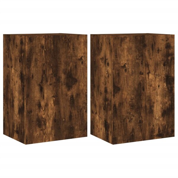 vidaXL Meubles TV muraux 2 Pièces chêne fumé 40 5x30x60cm bois ingénierie
