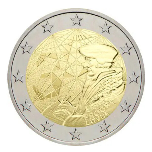 2 euros commémorative Lettonie 2022 - Erasmus.