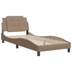 vidaXL Cadre de lit avec tête de lit Cappuccino 100x200 cm Similicuir