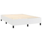 vidaXL Cadre de lit Blanc 140x200 cm Similicuir