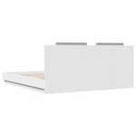 vidaXL Cadre de lit avec tête de lit blanc 180x200cm bois d'ingénierie
