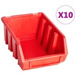 vidaXL Kit de bacs de stockage et panneaux muraux 29 Pièces rouge et noir