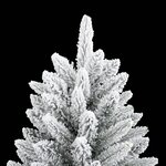 vidaXL Sapin de Noël artificiel avec neige floquée 210 cm PVC et PE