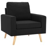 vidaXL Ensemble de canapés 2 Pièces Tissu Noir