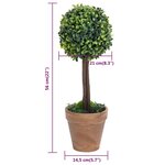 vidaXL Plantes de buis artificiel 2 Pièces avec pots Boule Vert 56 cm