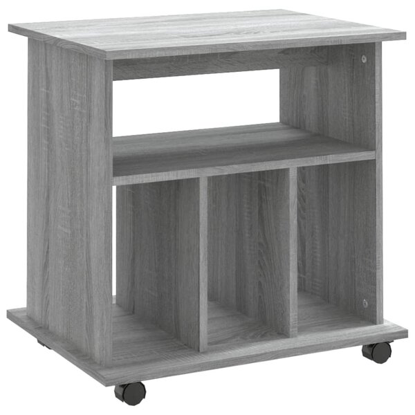 vidaXL Armoire roulante Sonoma gris 60x45x60 cm Bois d'ingénierie