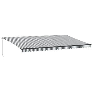 vidaXL Auvent manuel rétractable avec LED anthracite blanc 600x350 cm