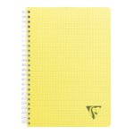 Cahier spirales clairefontaine linicolor a5 17 x 22 cm - grands carreaux - 100 pages - lot de 5