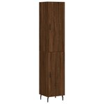 vidaXL Buffet haut Chêne marron 34 5x34x180 cm Bois d'ingénierie