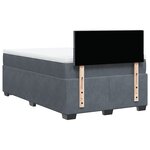 vidaXL Sommier à lattes de lit et matelas Gris foncé 120x200cm Velours