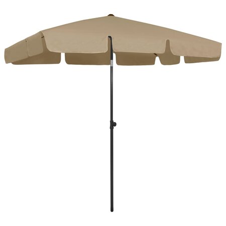 vidaXL Parasol de plage taupe 200x125 cm