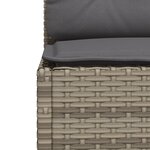 vidaXL Salon de jardin 9 Pièces avec coussins gris résine tressée