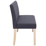 vidaXL Banc 139 5 cm Gris foncé Polyester