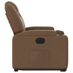 vidaXL Fauteuil inclinable électrique marron tissu