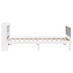 vidaXL Cadre de lit et tête de lit blanc 100x200 cm bois de pin massif