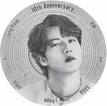 Pièce de monnaie en Argent g 12.6 Millésime 2023 BTS 10th Anniversary JIN BTS