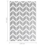 vidaXL Tapis d'extérieur Gris 120x180 cm PP