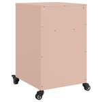 vidaXL Table de chevet rose 36x39x59 cm acier
