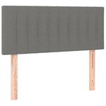 vidaXL Sommier à lattes de lit avec matelas Gris foncé 80x200 cm Tissu