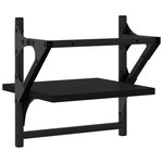 vidaXL Étagères murales avec barres 2 Pièces noir 30x25x30 cm