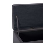 vidaXL Banc avec compartiment de rangement 116 cm Gris Similicuir