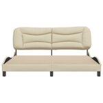 vidaXL Cadre de lit sans matelas crème 180x200 cm tissu