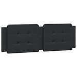 vidaXL Coussin de tête de lit noir 160 cm similicuir