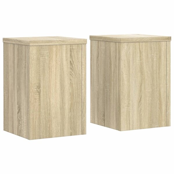 vidaXL Supports pour plantes 2 Pièces chêne sonoma bois d'ingénierie