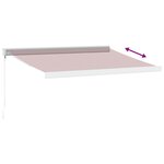 vidaXL Auvent manuel rétractable bordeaux 350x250 cm