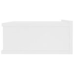 vidaXL Table de chevet flottante Blanc 40x30x15 cm Bois d'ingénierie