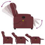 vidaXL Fauteuil de massage inclinable Rouge bordeaux Similicuir