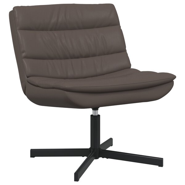 vidaXL Chaise tournante Chocolat Simili cuir Moyenne Ergonomique