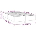 vidaXL Cadre de lit Gris 120x200 cm Similicuir