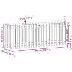 vidaXL Lit surélevé de jardin design de clôture 200x50x70cm pin massif