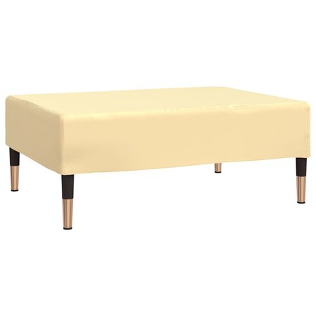 vidaXL Repose-pied Crème 78x56x32 cm Velours