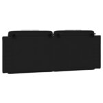 vidaXL Coussin de tête de lit noir et blanc 120 cm similicuir