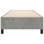 vidaXL Cadre de lit Gris clair 90x200 cm Velours