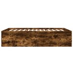 vidaXL Cadre de lit chêne fumé 140x200 cm bois d'ingénierie