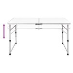 vidaXL Ensemble de table pliable de camping et 4 tabourets 120x60 cm