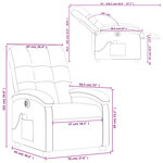 vidaXL Fauteuil de massage inclinable électrique Marron foncé Tissu