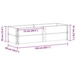vidaXL Jardinière marron 150x50 cm bois massif de pin