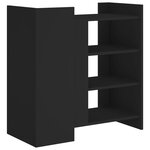 vidaXL Buffet noir 73 5x35x75 cm bois d'ingénierie