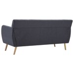 vidaXL Canapé à 3 places Revêtement en tissu 172x70x82 cm Gris foncé