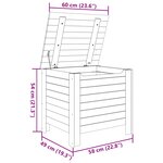 vidaXL Boîte de rangement avec couvercle RANA blanc bois massif de pin