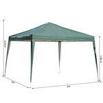 Tonnelle barnum de jardin pliant anti-UV + sac de transport acier Oxford 3 x 3 x 2 55 m vert