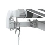vidaXL Auvent manuel rétractable avec LED anthracite blanc 400x350 cm
