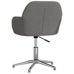 vidaXL Chaises pivotantes à manger lot de 2 Gris clair Tissu